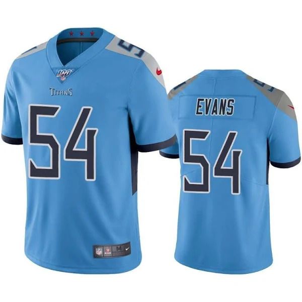 Men Tennessee Titans #54 Rashaan Evans Nike Light Blue 100th Vapor Limited NFL Jersey->tennessee titans->NFL Jersey
